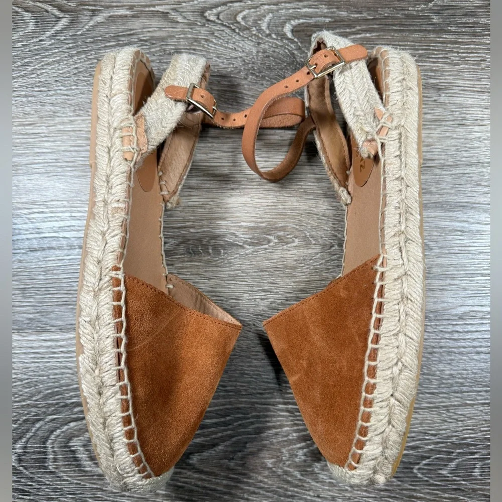 Casa Hernanz Sandals Women's‎ 38 Brown/Camel Leather Handmade Spain Espadrille